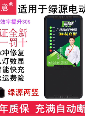 适用绿源电动车48V12AH60V20AH72VT铅酸两竖原装版充电器自动断电