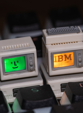 个性键帽透光可替换磁吸小电视复古透光单颗机械键盘帽创意