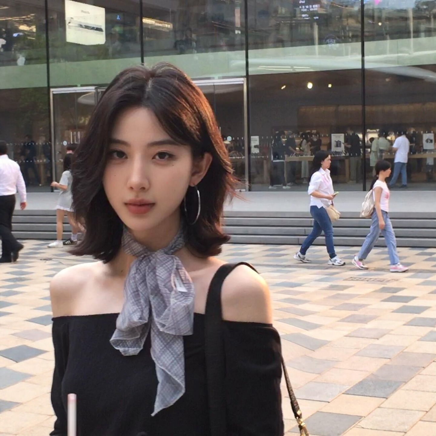 韩系氛围感薄款丝巾复古飘带时尚