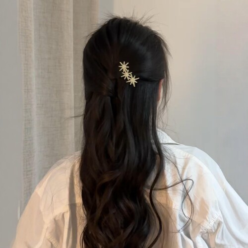 法式星星发夹高级感简约侧边夹