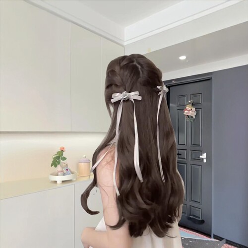 蝴蝶结飘带发夹立体花朵韩系发饰