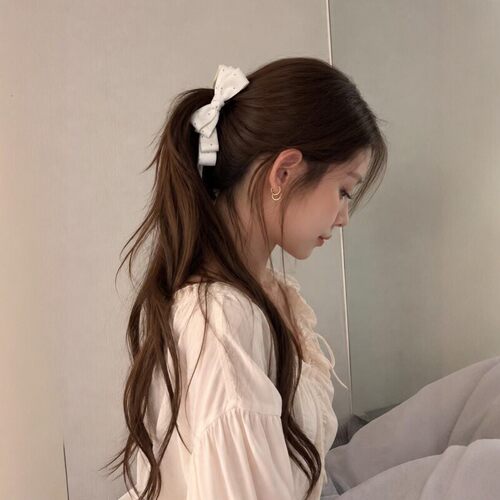 韩系波点蝴蝶结香蕉夹女高马尾发夹温柔百搭高级感扭扭夹2026新款
