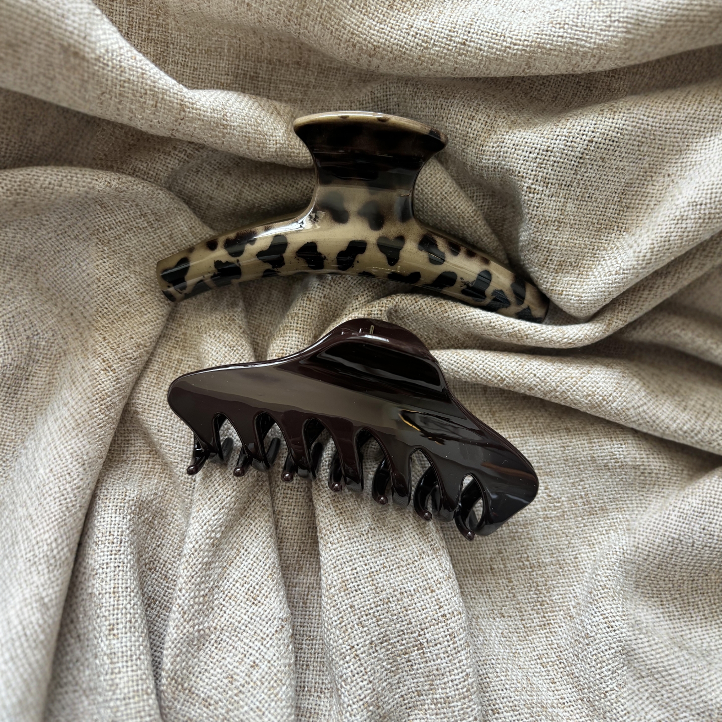 秋冬氛围感的豹纹抓夹高级感2025新款鲨鱼夹大号发量多发夹发量少