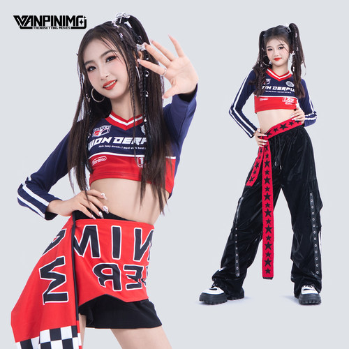 顽皮尼莫女童爵士舞女团风演出服