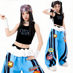 顽皮尼莫女童爵士舞服装儿童夏季炸街时髦少儿街舞表演JAZZ演出服