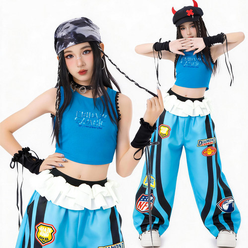 顽皮尼莫女童爵士舞潮酷演出服