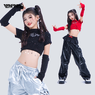 顽皮尼莫酷jazz爵士舞女童服装 秋冬女团甜街舞走秀时髦潮酷演出服