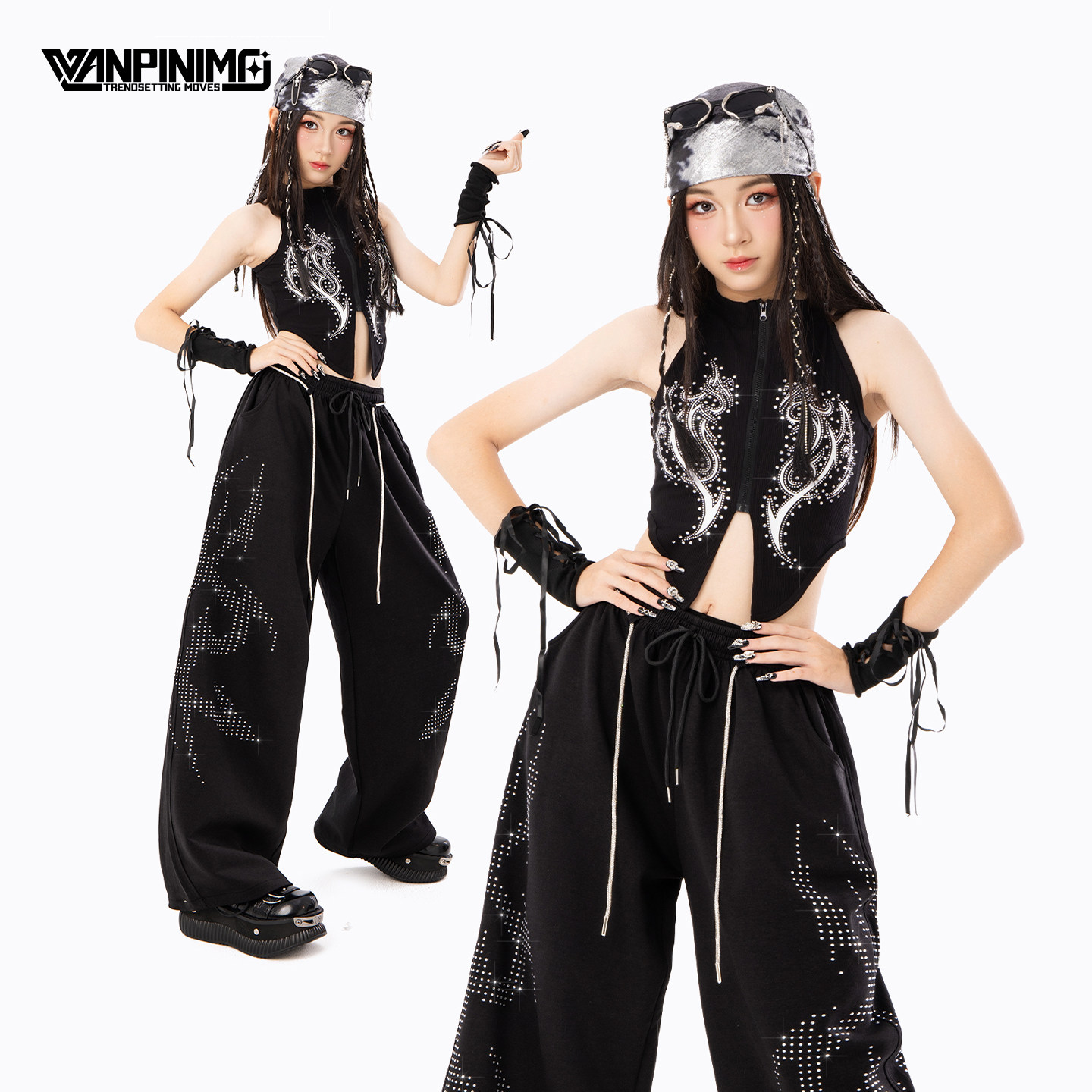 顽皮尼莫女童爵士舞潮酷演出服图片