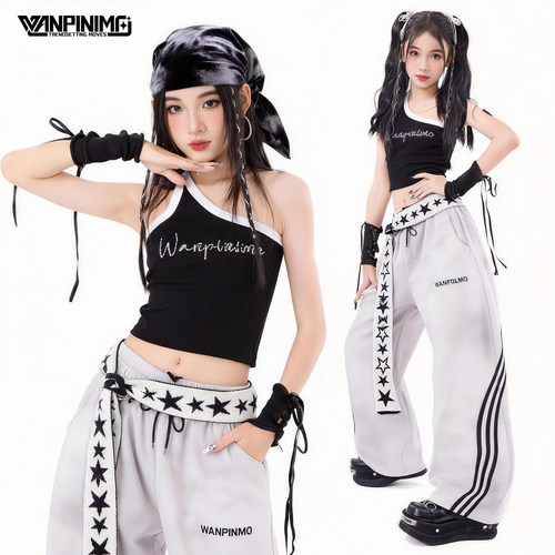 顽皮尼莫女童爵士舞舞台演出服
