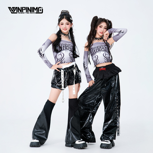 顽皮尼莫童装 夏少儿甜酷风jazz街舞时髦洋气演出服 爵士舞女童服装