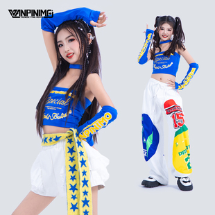 顽皮尼莫爵士舞jazz街舞走秀时髦潮酷女童服装 秋冬女团甜酷演出服