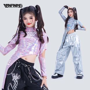 顽皮尼莫秋冬女团甜酷jazz街舞爵士舞女童服装 走秀时髦潮酷演出服