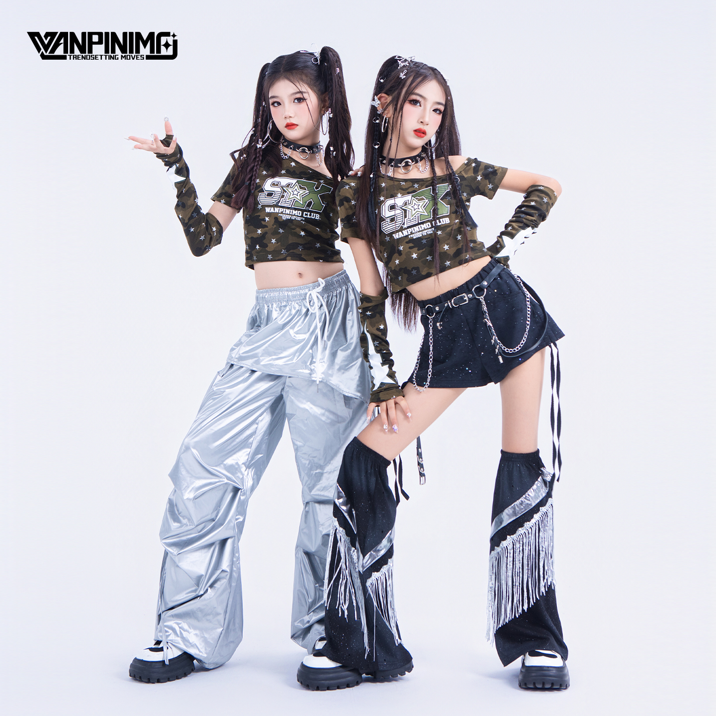 女童爵士舞演出服时髦街舞走秀