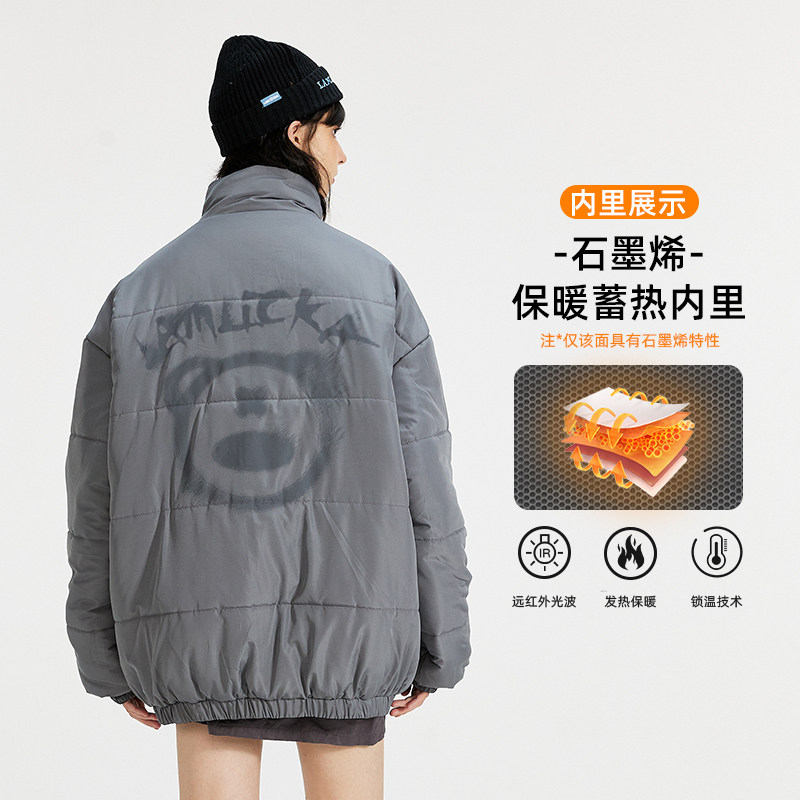 LAMLICKA无性别双面穿棉服外套