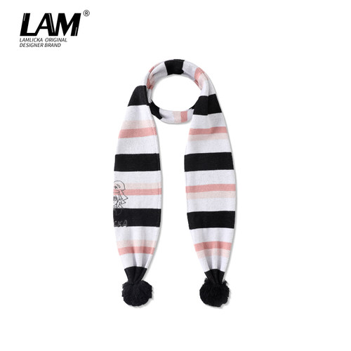 LAMLICKA秋款条纹男女同款围巾
