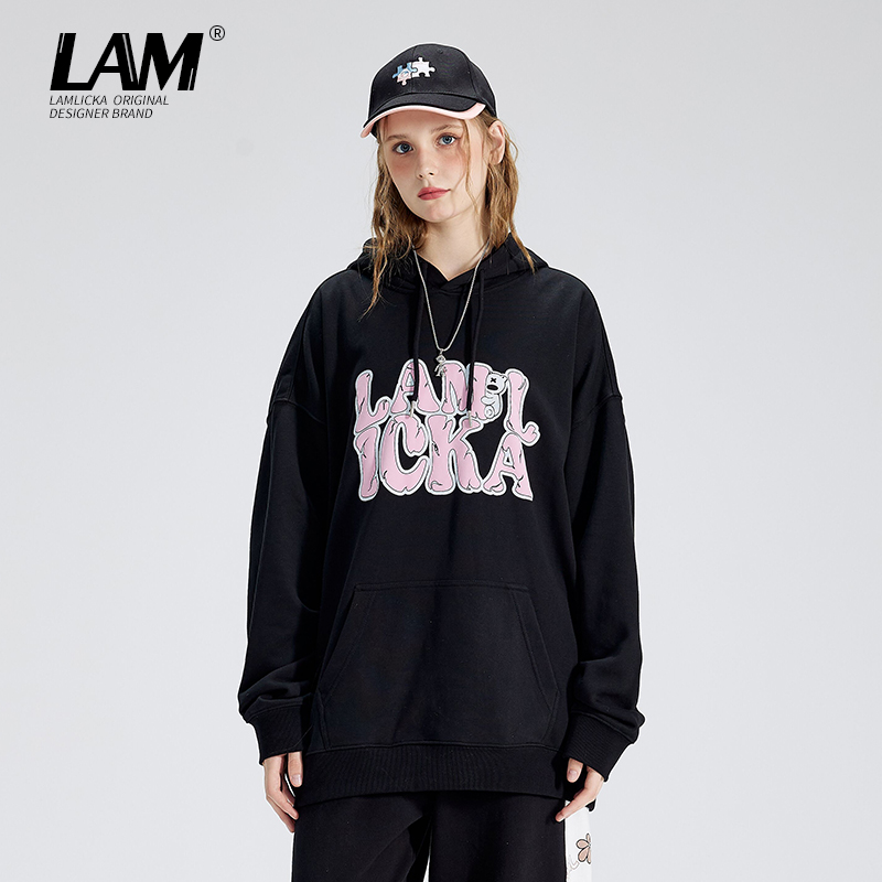LAMLICKA无性别宽松休闲情侣卫衣