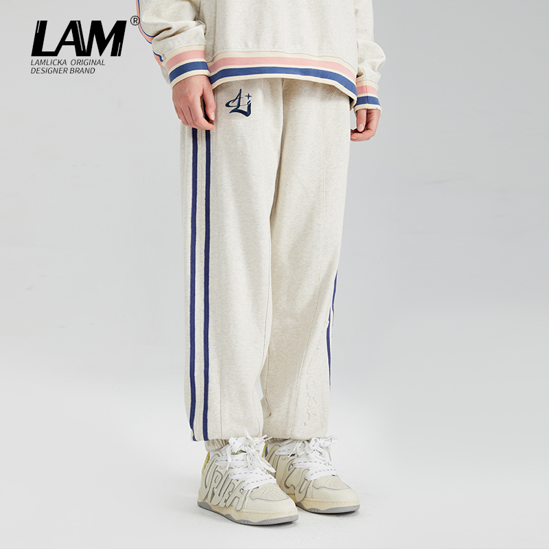 LAMLICKA无性别薄款休闲宽松卫裤