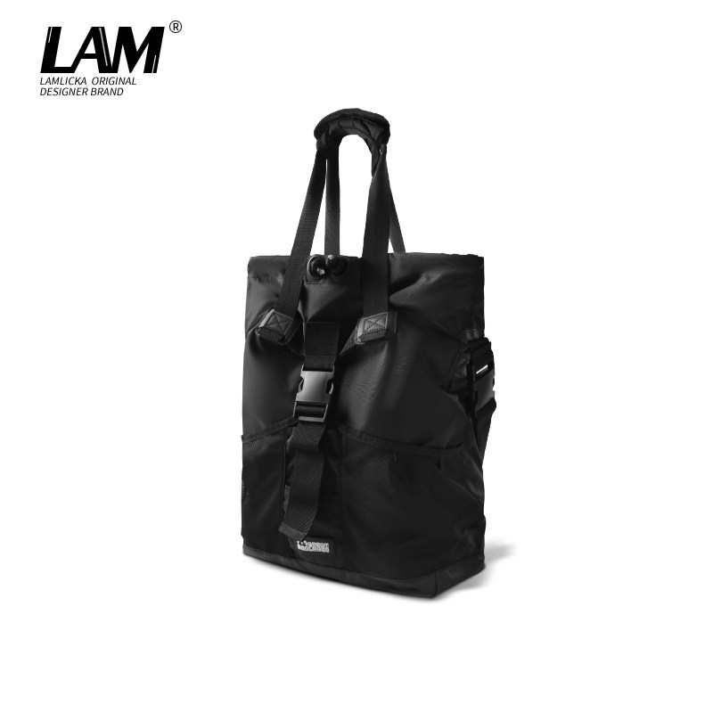 LAMLICKA LAM日系潮牌单肩挎包机能风大容量通勤复古原宿风手提包