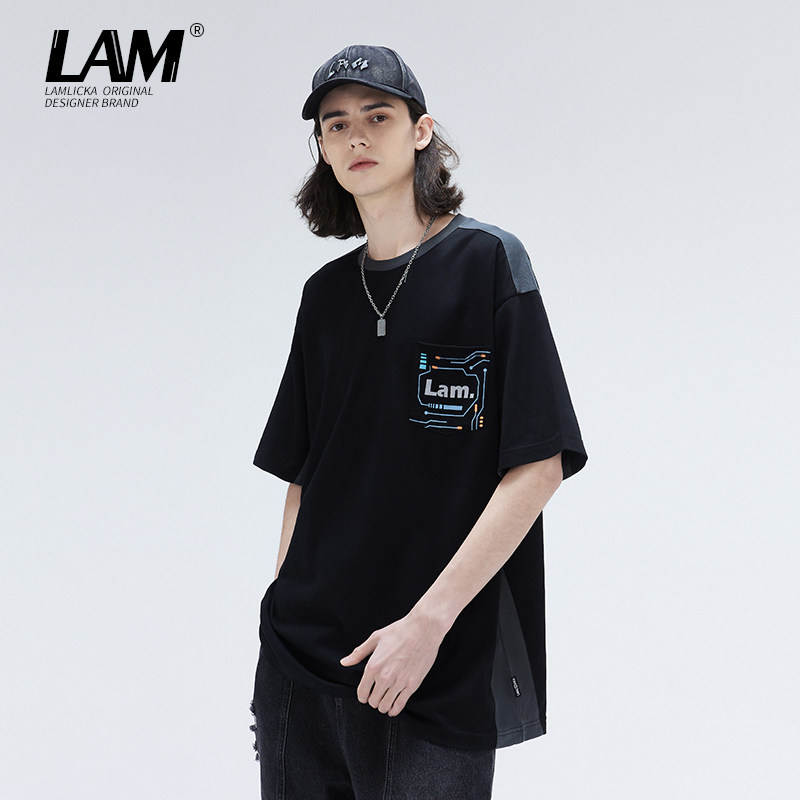 LAMLICKA小熊印花圆领休闲短袖T恤夏季新款宽松百搭情侣ins男潮牌,男装,T恤,淘宝优惠券,粉丝福利购,淘宝优惠卷