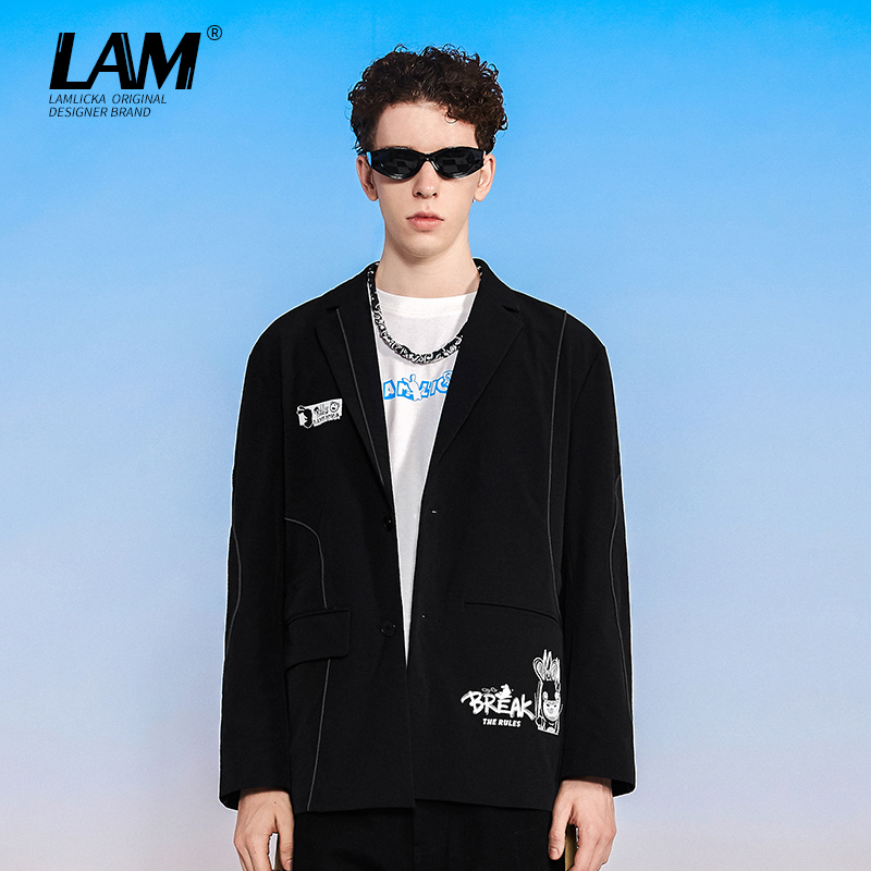 LAMLICKA小众设计感廓形西服外套
