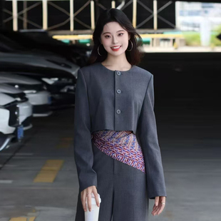 AMAS{专柜哥家}商场同款小香风设计轻职风短款外套上衣女140072