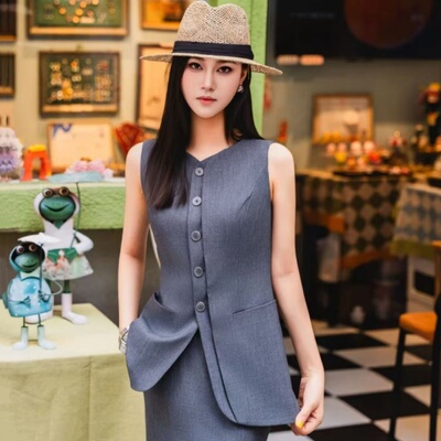 早秋轻职风百搭气质西装马甲外套