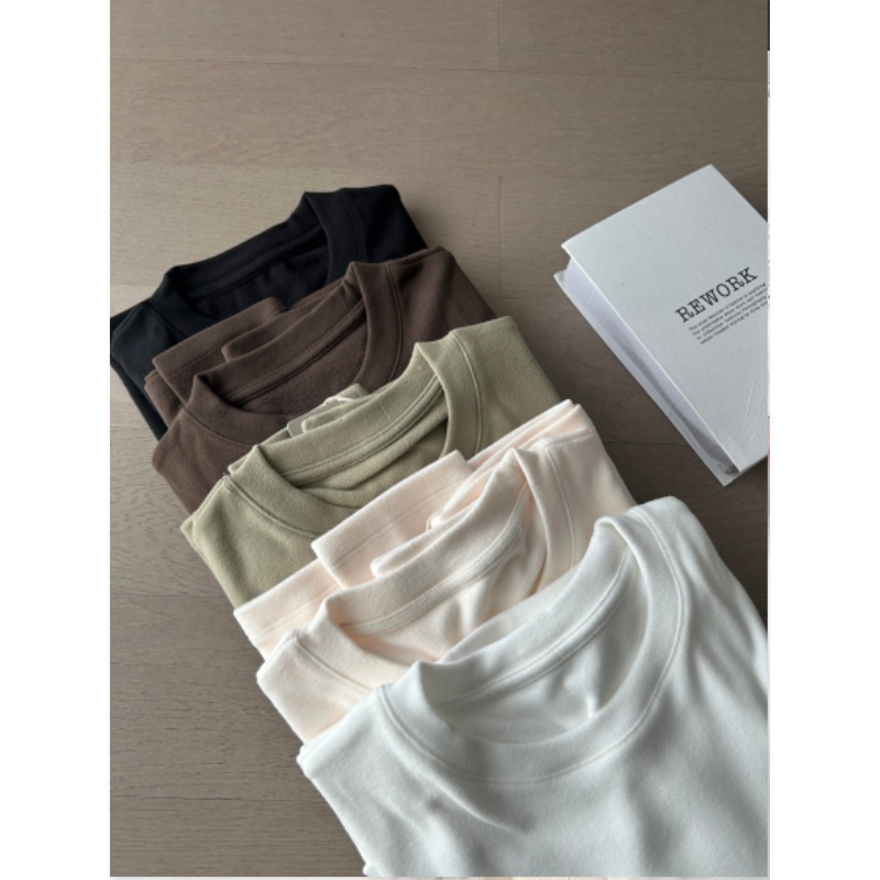 双面德绒圆领打底衫女内搭