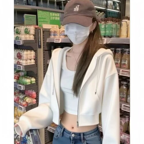 短款连帽卫衣外套女2025新款爆款
