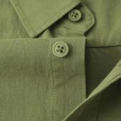 高级感宽松上衣长袖 超好看绿色纯棉衬衫 女春秋2025年新款 衬衣外套