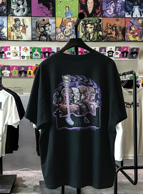 tool乐队Lateralus专辑周边骷髅t恤落肩重磅欧美风oldSkool半袖男