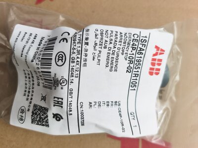 正品 ABB 急停开关 CE4P-10R-02 拉出释放