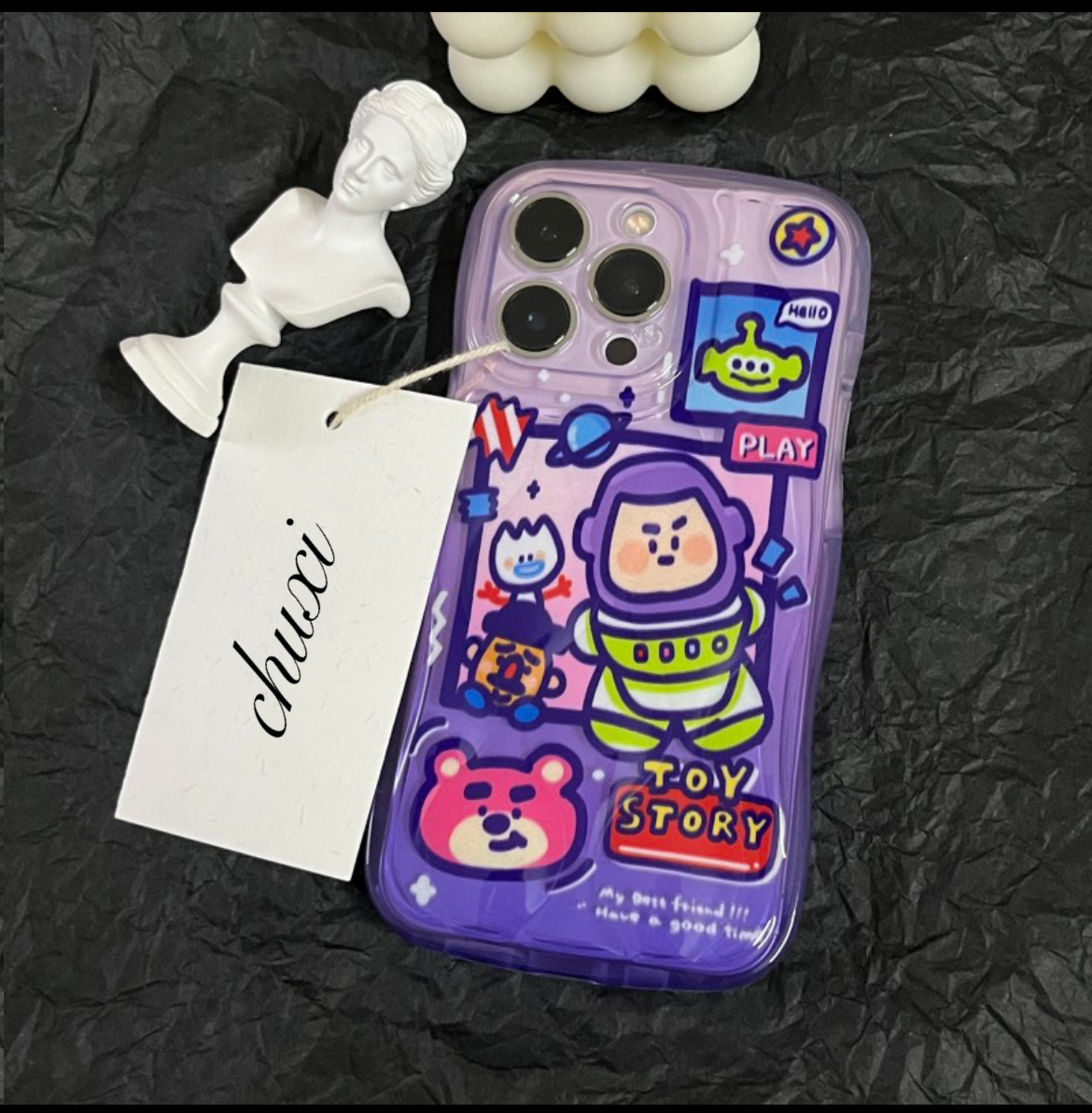 日系可爱卡通动漫透紫巴斯光年适用于苹果14promax手机壳iphone13新款12软壳11创意xs防摔xr气垫8p硅胶7女se2