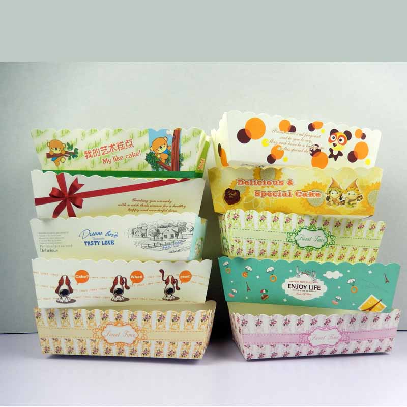 长方形拉丝盒食品点心盒蛋糕纸托图片