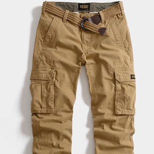 GM新潮 心头爱!复古来袭~户外工装裤男士直筒秋冬加厚纯棉休闲裤