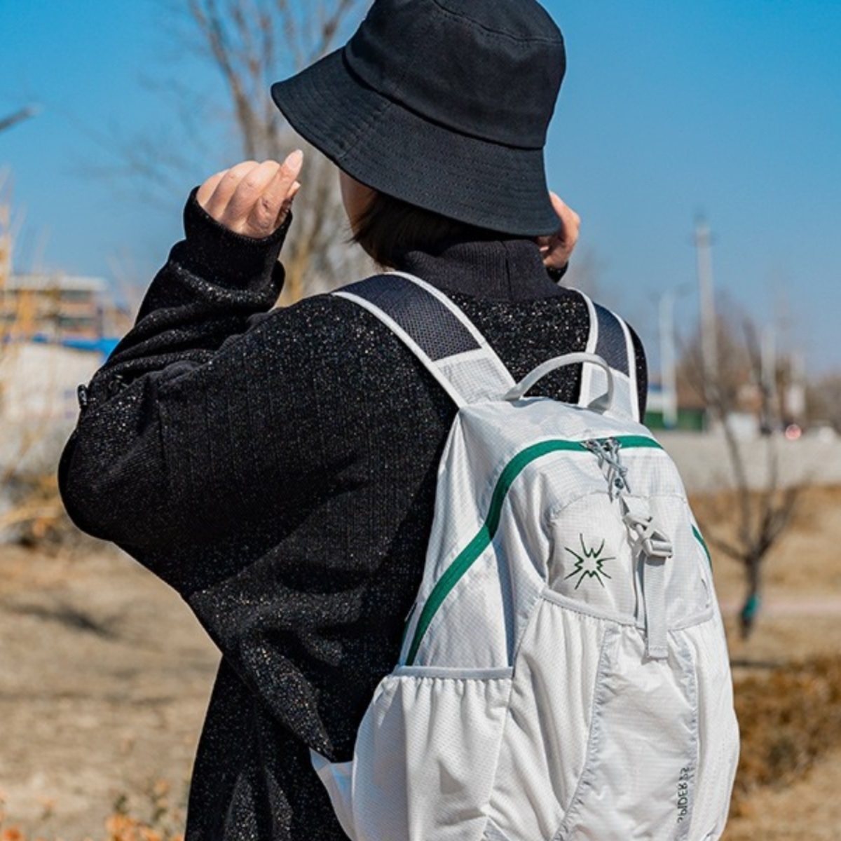法国MKPREF户外超轻折叠双肩包包登山旅游便携小背包轻薄皮肤包女