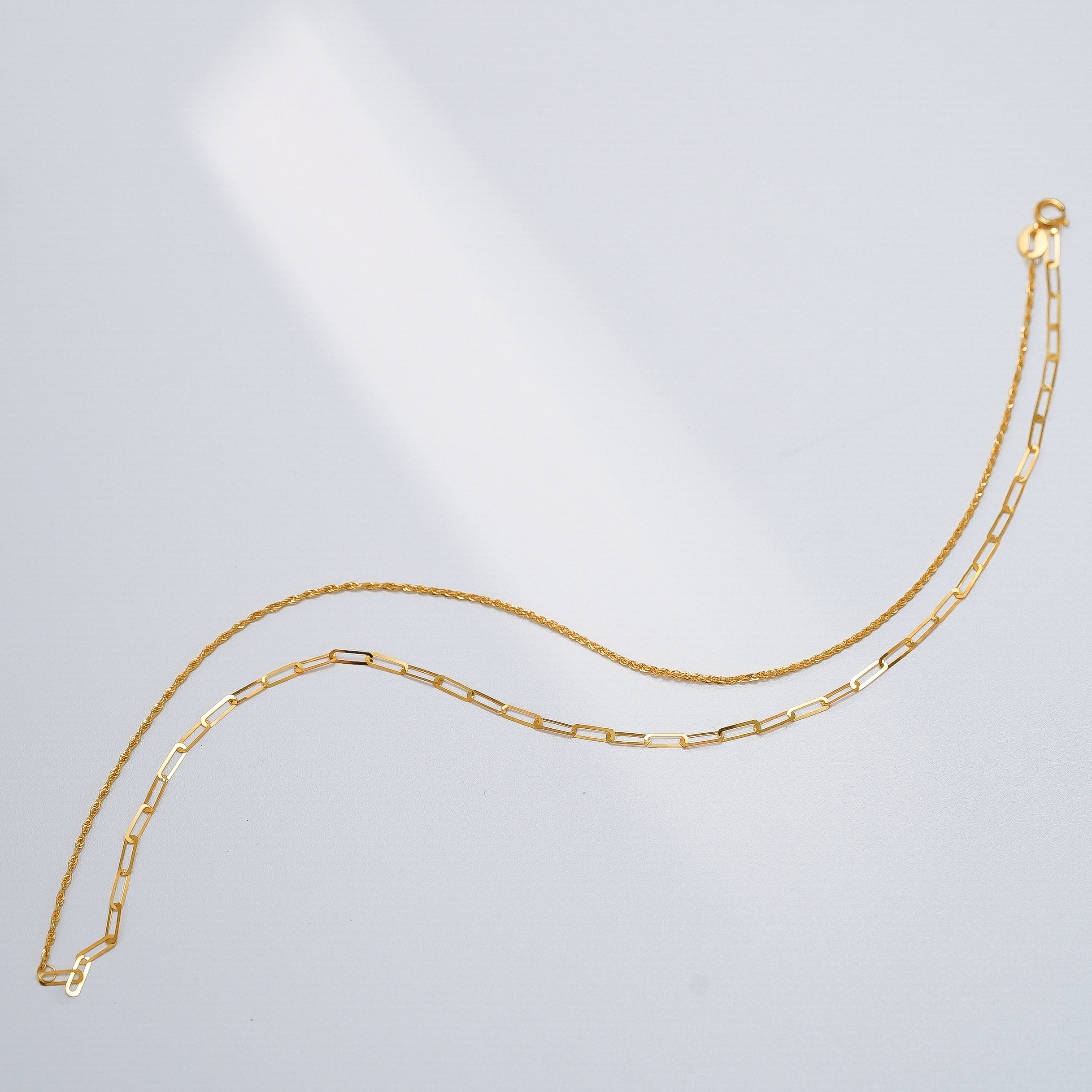 【店铺专属】18k金AB麻绳链项链女轻奢小众高颜值【QL07271】