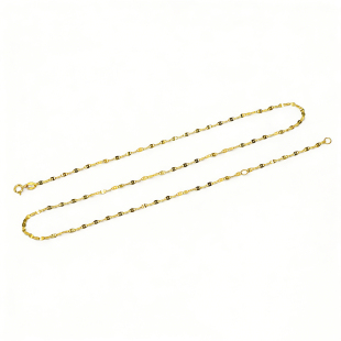 通体18k金猪鼻项链 QL07654