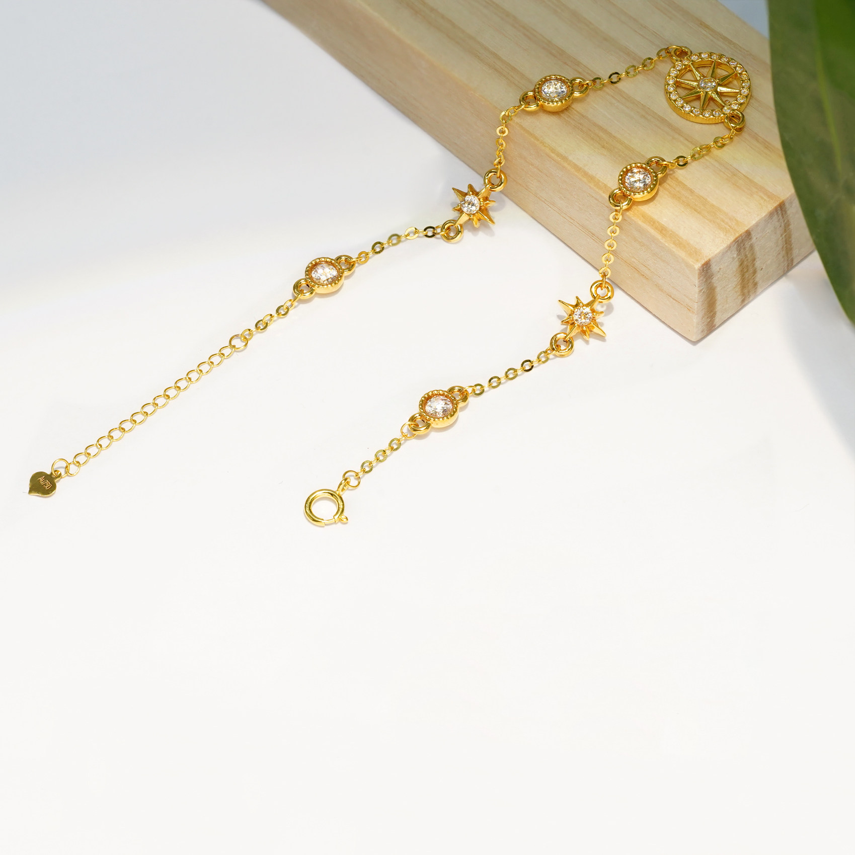 正品通体18k金点钻星芒手链女款高颜值送老婆节日礼物【QL07463】