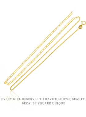 18k金AB麻绳链 链长约45cm【QL07444】