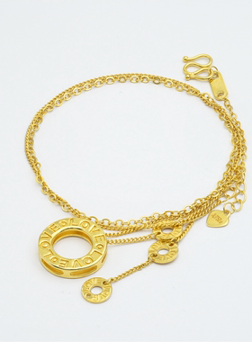 爆闪18k金LOVE项链轻奢小众设计高级感情侣款【WT0340】不脱模