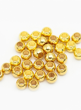 【店铺专属】18k金光面金珠DIY手链手串（4mm）不脱模【WT0198】