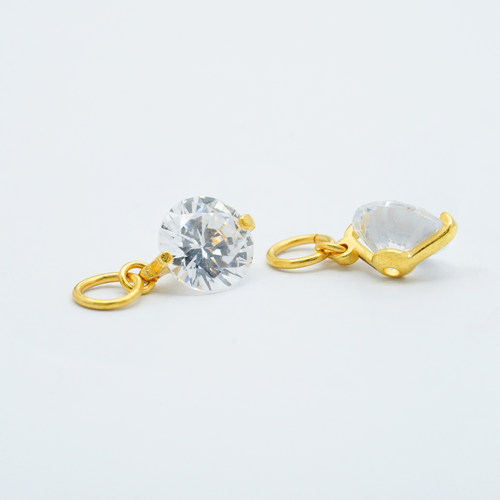 【店铺专属】18k金人鱼泪吊坠女时尚百搭DIY配件不脱模【WT0393】