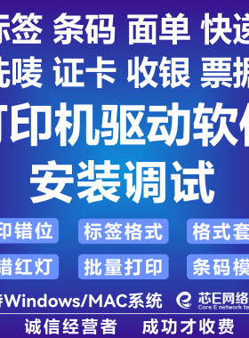 远程新北洋BTP-2100/2200E/2300EPLUS标签打印机驱动软件安装调试