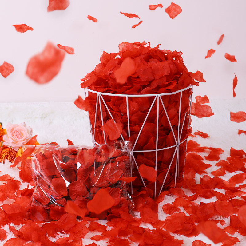 结婚求婚表白装饰仿真玫瑰花瓣浪漫氛围婚房布置情人节求婚用品