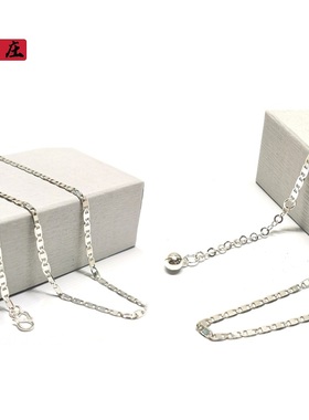 雅庄纯银简约气质闪亮精工项链