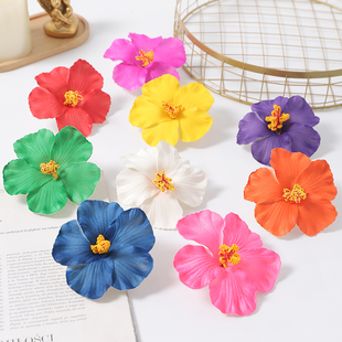 扶桑花鸡蛋花仿真花花朵 diy手作发夹头饰配件 海边度假拍摄道具