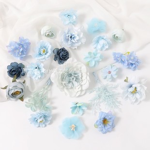 仿真花材料包 假花 diy手作花环胸花学士帽簪花头饰配件 婚庆装饰