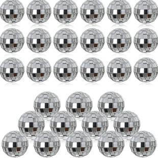 镭射球镜面球反光球玻璃 disco迪斯科球 酒吧银色装饰球 蹦迪吊球