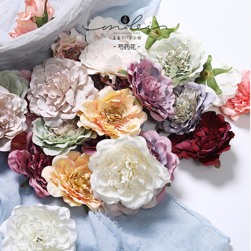 diy头饰花宫廷色调香妃芍药牡丹