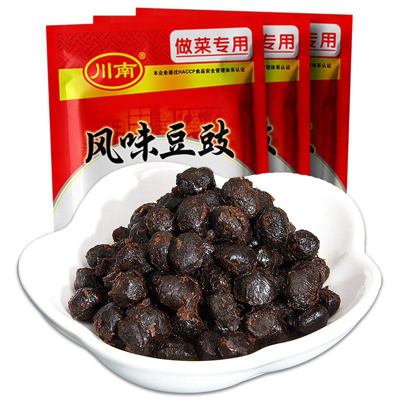 川南风味豆豉200g*5袋装四川特产豆鼓酱香味干湿豆豉回锅肉调料6